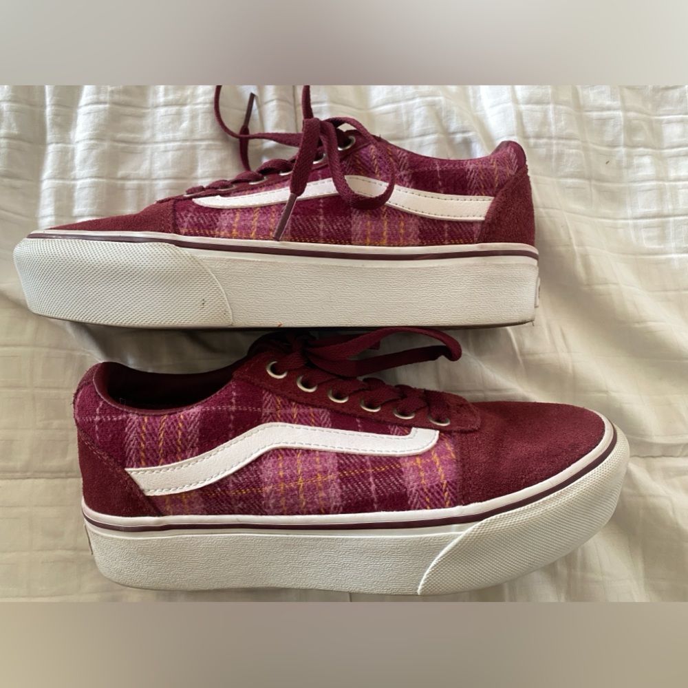 Maroon Vans gently used.